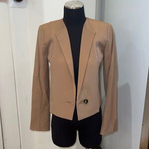 H&am jacket blazer brown tan size 4 womens